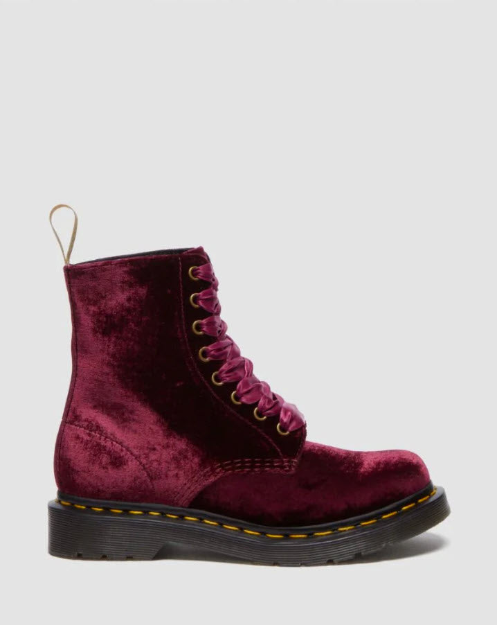 Dr Martens - Dr Martens Vegan 1460 Pascal Boots Cherry Red Velvet 