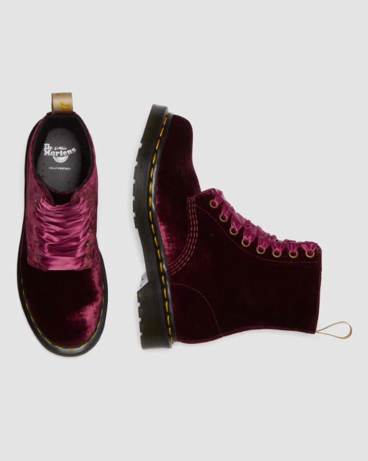 Dr Martens - Dr Martens Vegan 1460 Pascal Boots Cherry Red Velvet 