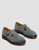 Dr Martens - Dr Martens T Bar Napped Suede Shoe Washed Denim