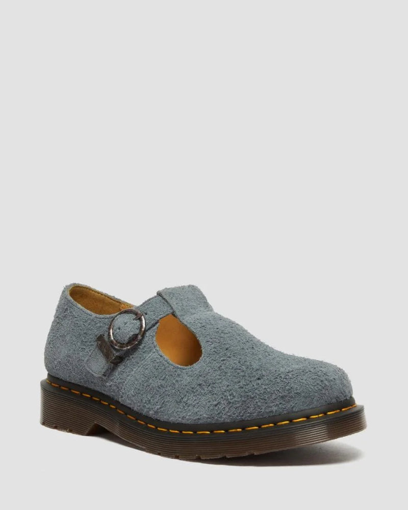 Dr Martens - Dr Martens T Bar Napped Suede Shoe Washed Denim