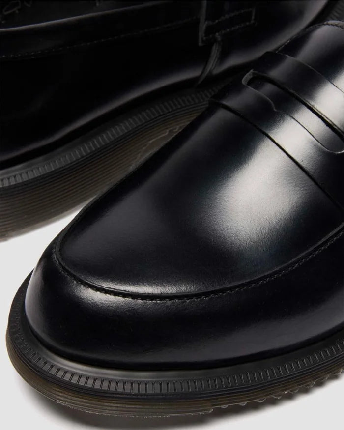 Dr Martens Temara Loafer Black Polished Smooth Close Up