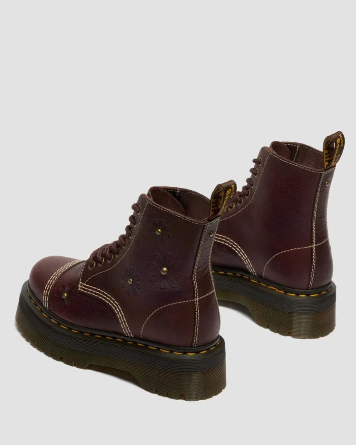 Dr Martens Sinclair Flower Grizzly Dark Brown Grizzly