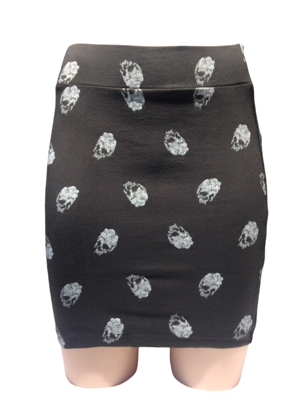 Iron Fist Skull A Dot Mini Skirt