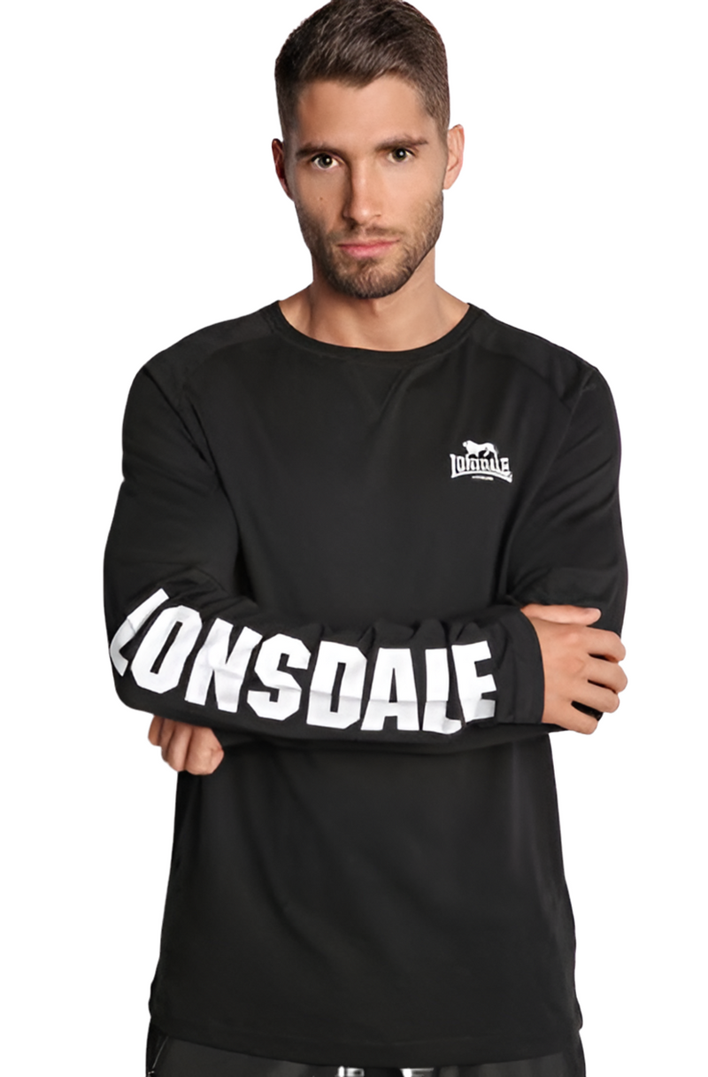 Lonsdale Sebby Long Sleeve Tee Black LE535LS