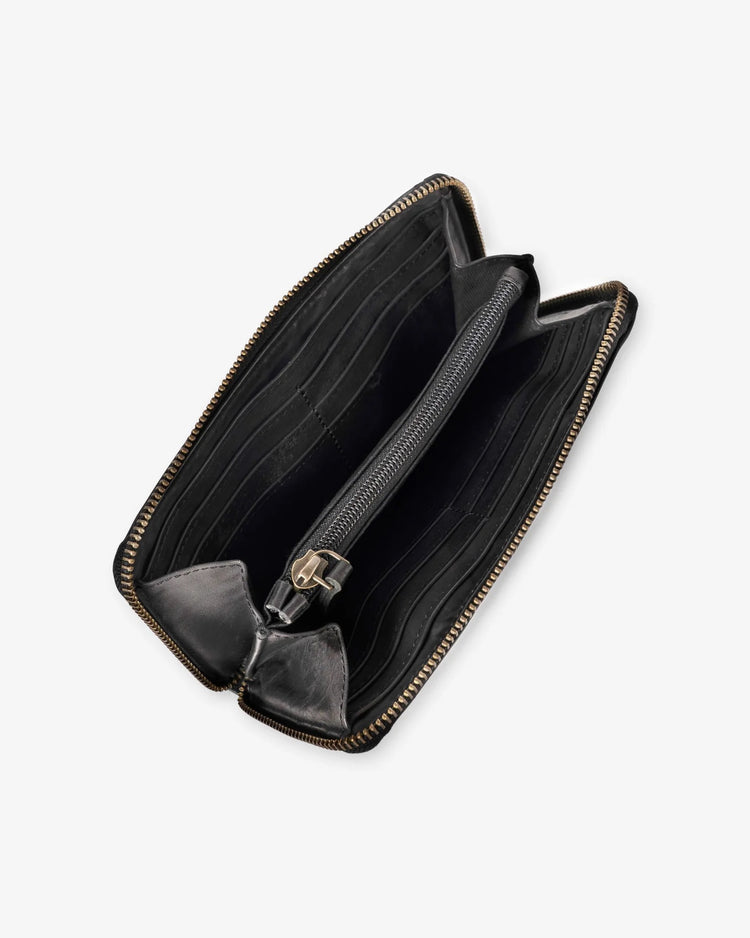 Beholder Nadi Obsidian Black Leather Wallet