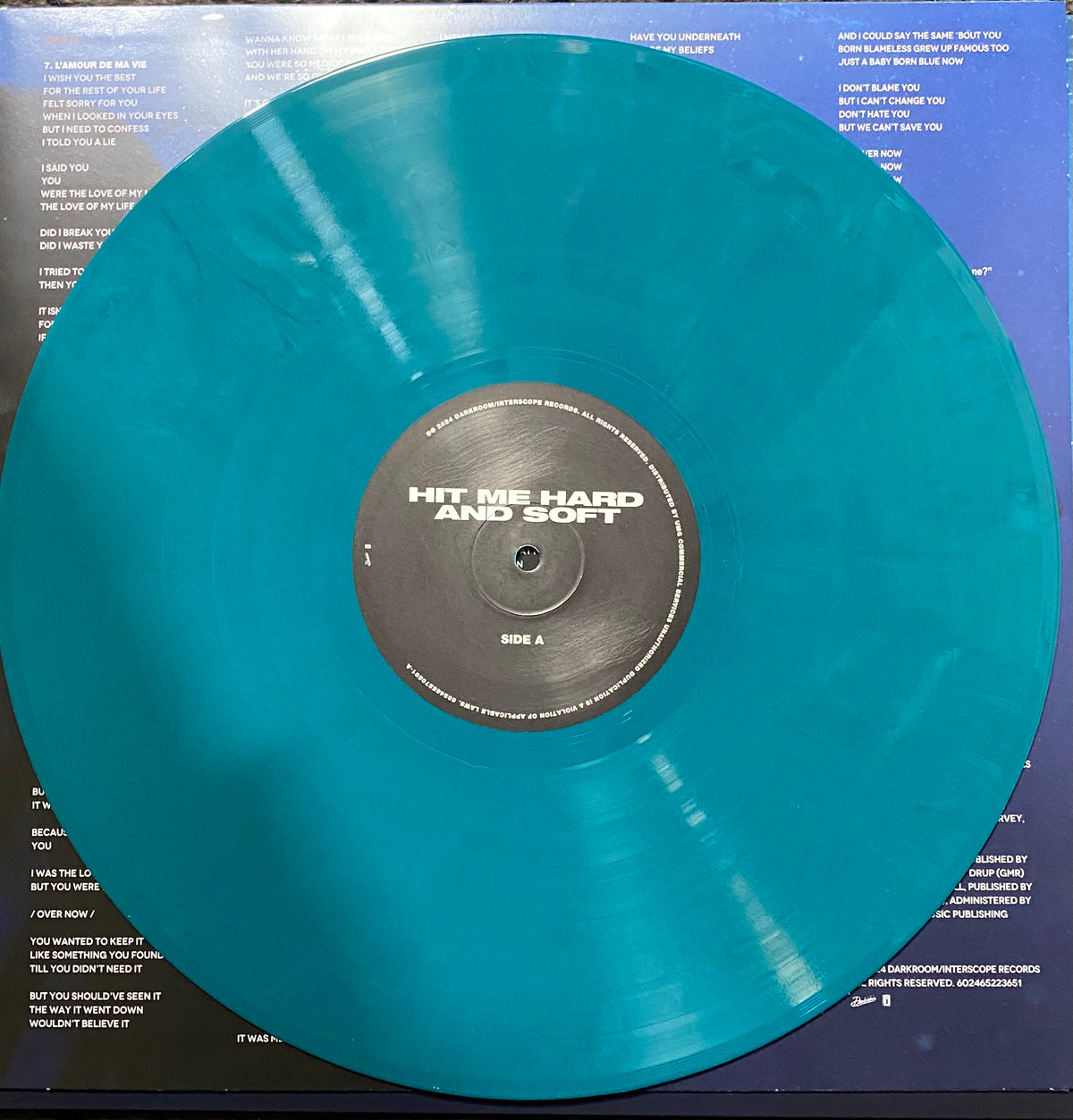 Billie Eilish Hit Me Hard And Soft Indie Exclusive Sea Blue LP&nbsp;Coloured Vinyl LP