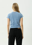Afends Romantics Baby Tee Slate Blue