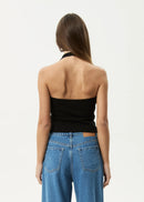 Afends Basis Rib Halter Black