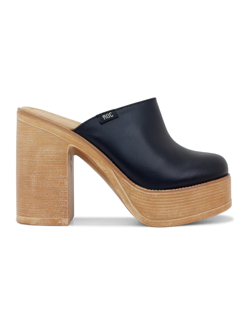 Roc Flair Black Natural Leather Heel