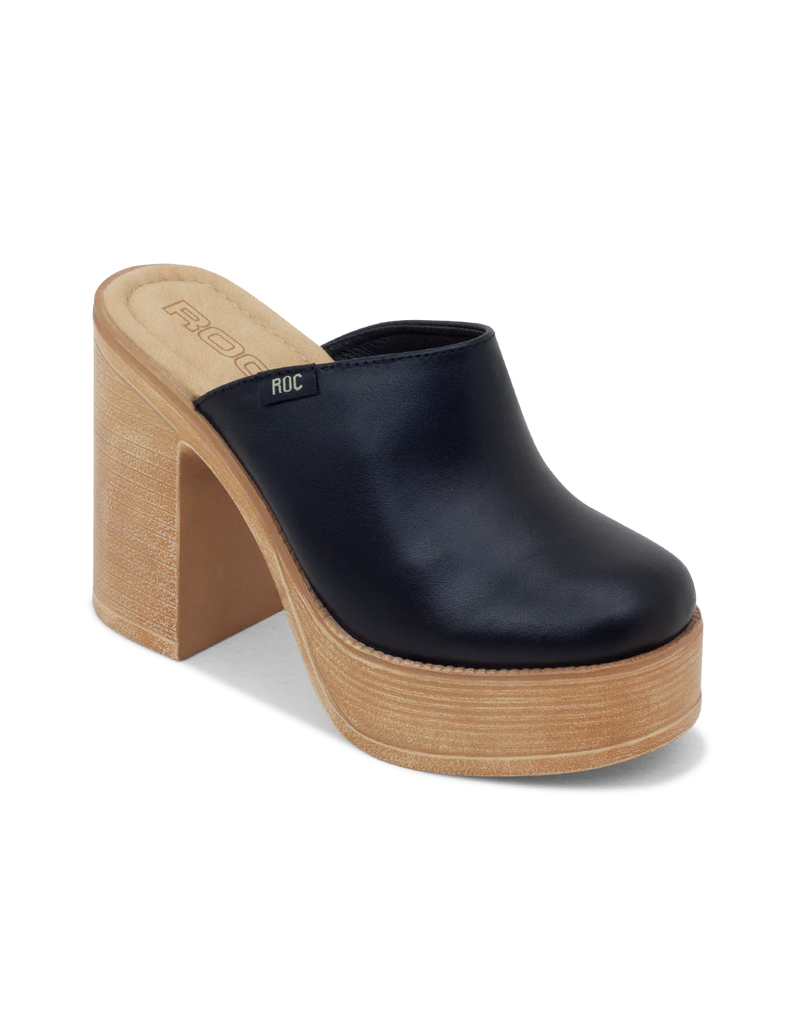 Roc Flair Black Natural Leather Heel