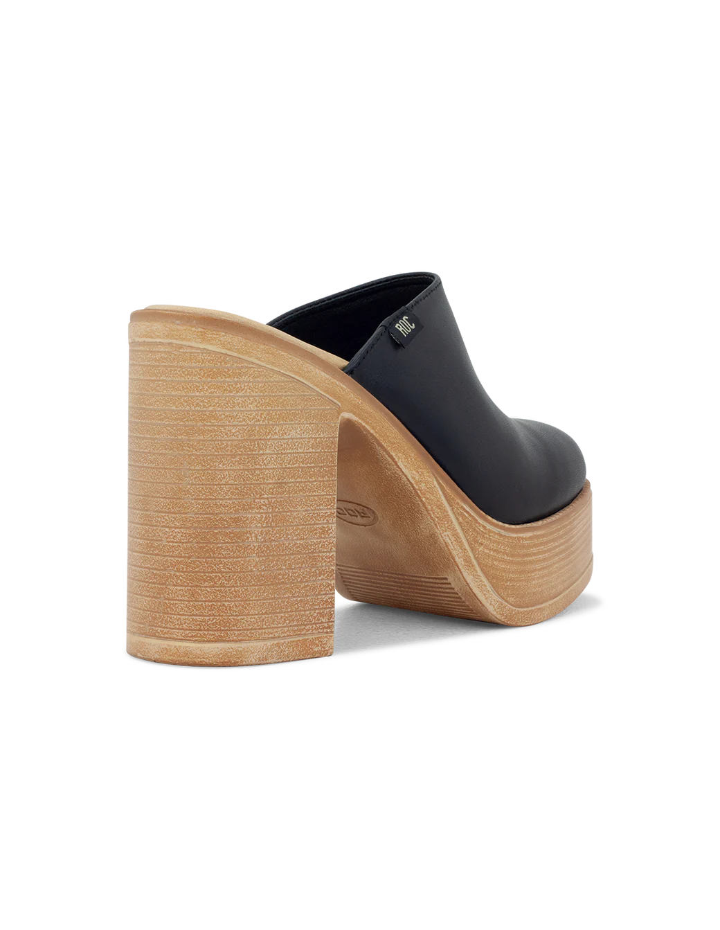 Roc Flair Black Natural Leather Heel