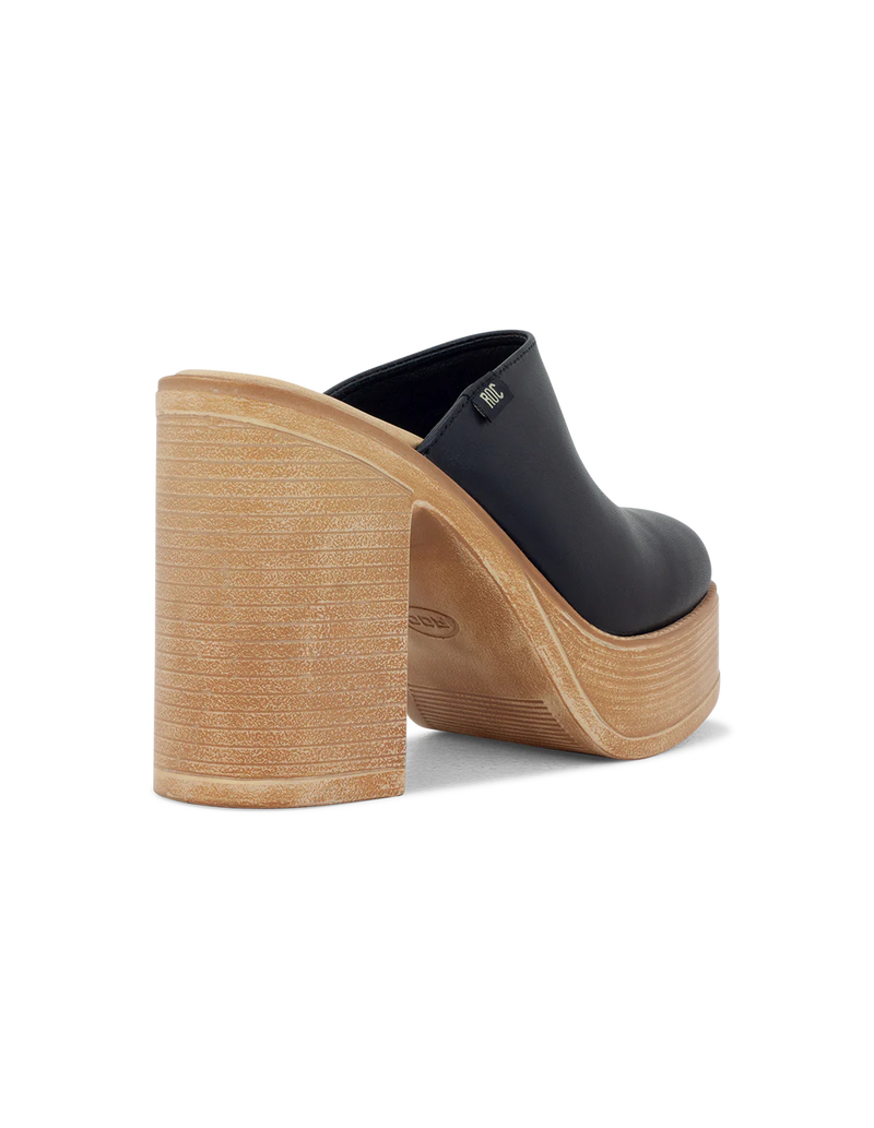 Roc Flair Black Natural Leather Heel