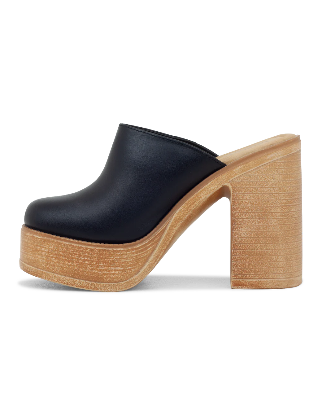 Roc Flair Black Natural Leather Heel