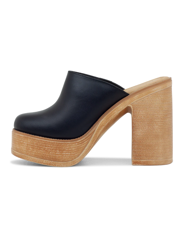 Roc Flair Black Natural Leather Heel