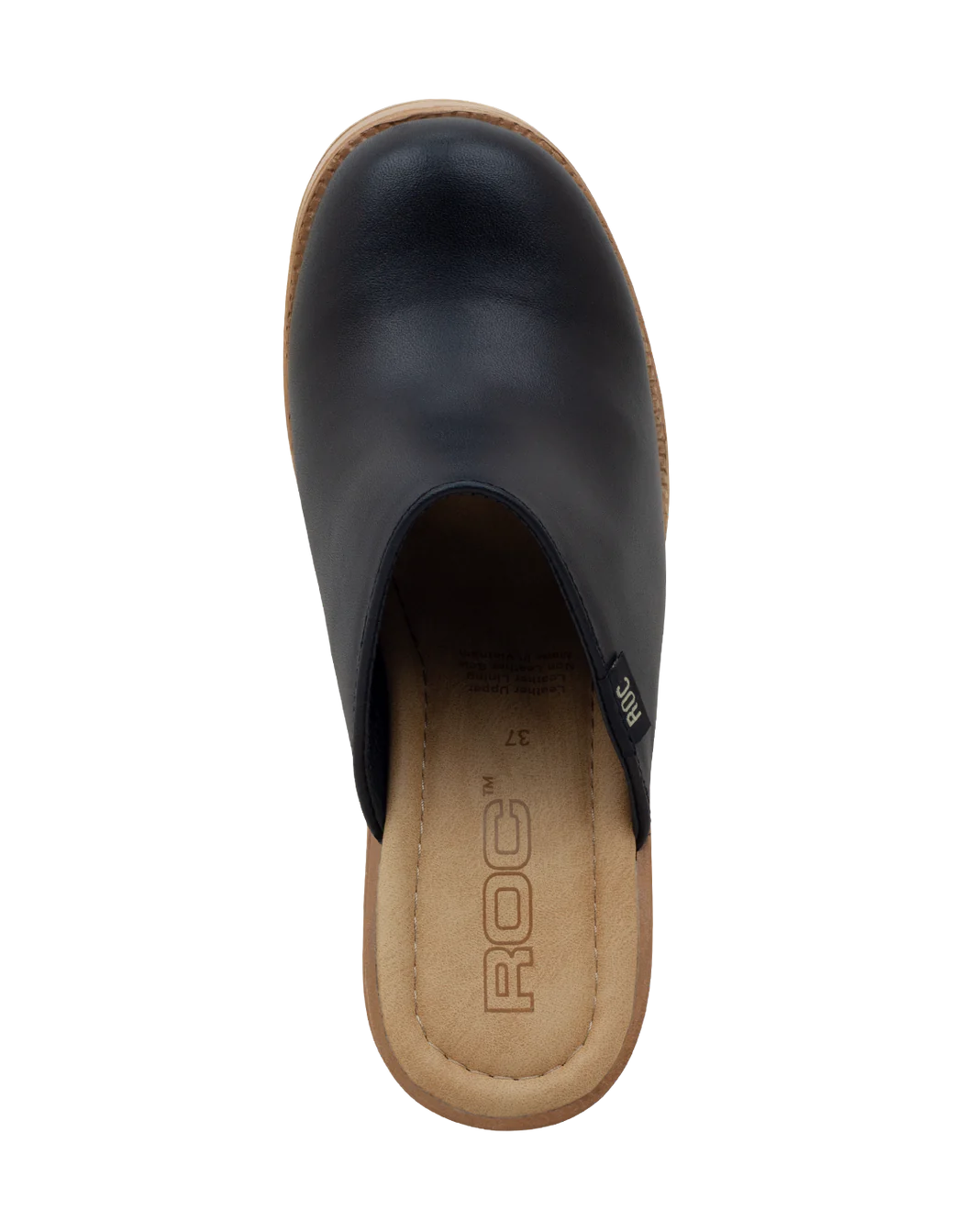 Roc Flair Black Natural Leather Heel