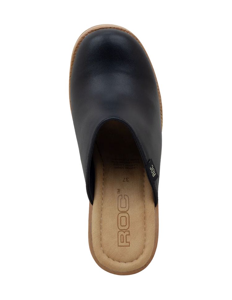 Roc Flair Black Natural Leather Heel