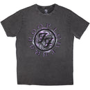 Foo Fighters Wheel Logo Shadow T-Shirt Stone Wash Charcoal Grey