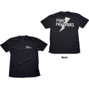 Black t-shirt with 'Foo Fighters' logo on front and back