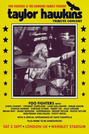Foo Fighters Taylor Hawkins Tribute Concert Poster