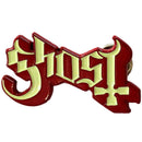 Ghost Logo Red Shadow Pin Badge