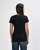 Gildan 5000L Heavy Cotton 180GM Cotton Ladies T-Shirt Black