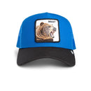 Blue and black cap with a bear patch and 'BEAST' text on a white background