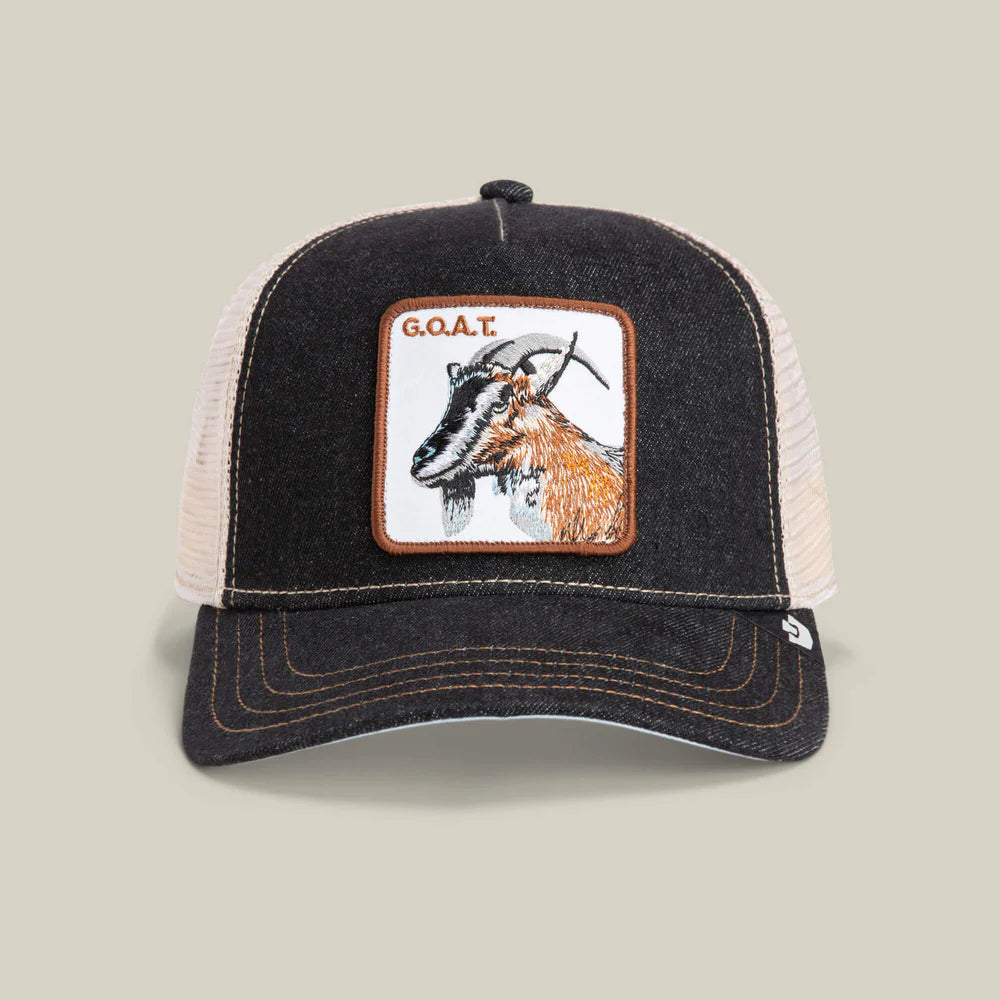 Goorin Trucker Hat The Goat Dark Denim