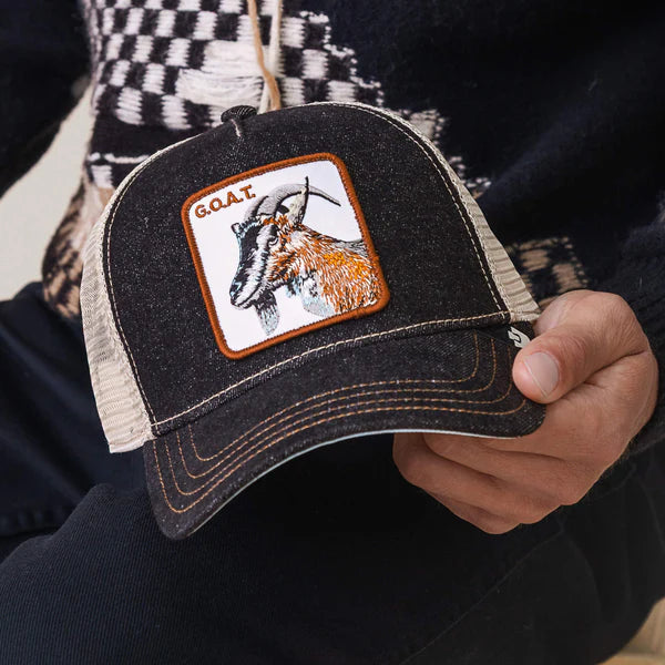 Goorin Trucker Hat The Goat Dark Denim