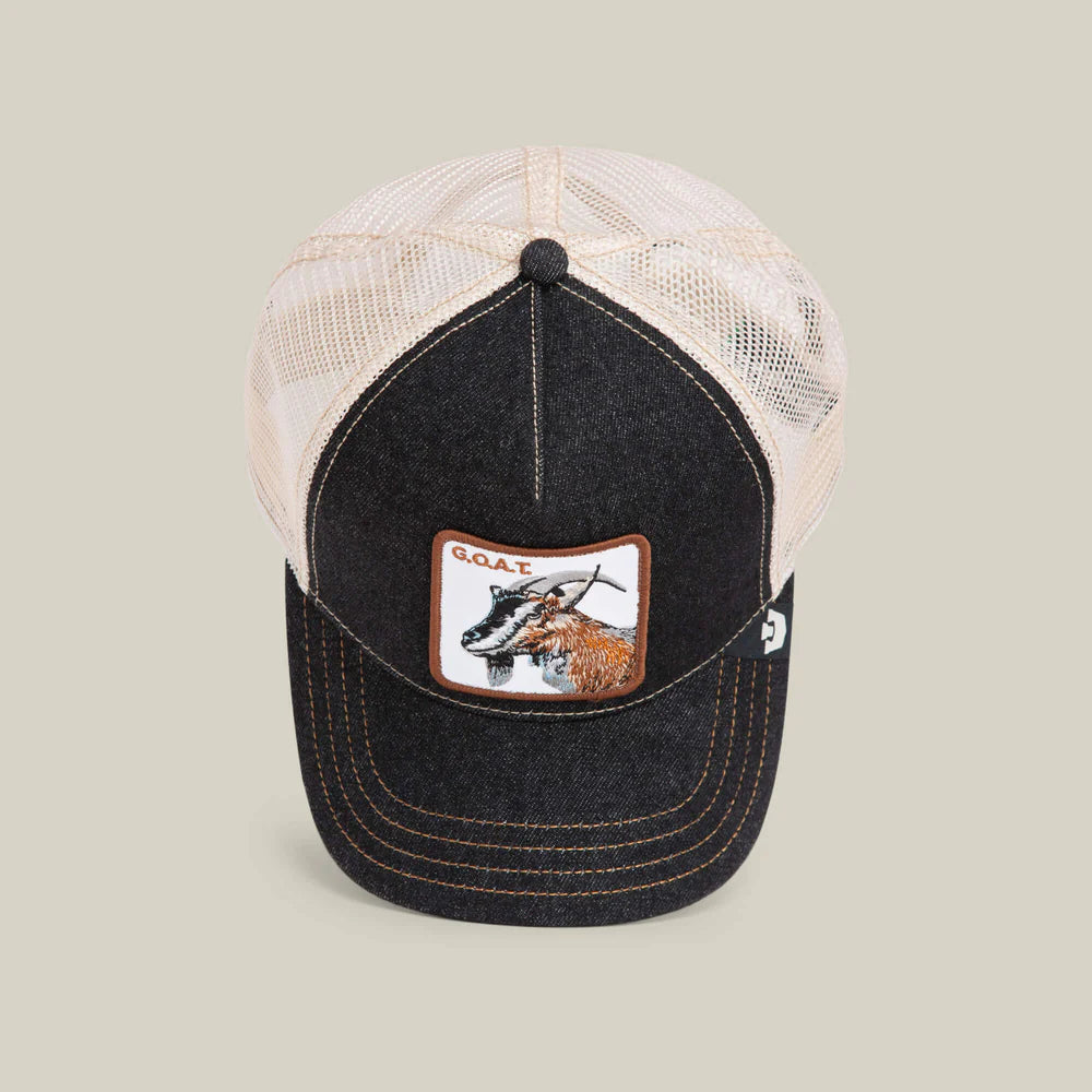 Goorin Trucker Hat The Goat Dark Denim