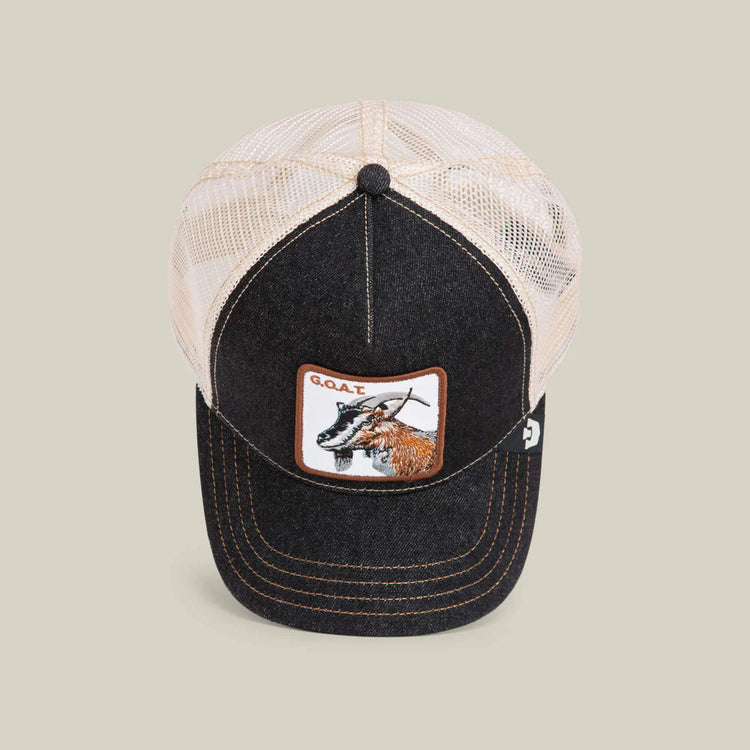 Goorin Trucker Hat The Goat Dark Denim