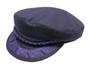 Greek Fisherman Cap Navy Wool