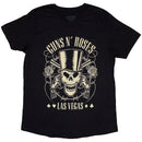 Guns N' Roses Ladies T-Shirt  Top Hat  Skull & Pistols Las Vegas