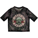 Guns N' Roses Pink Tint Bullet Logo Ladies Crop Top Mesh