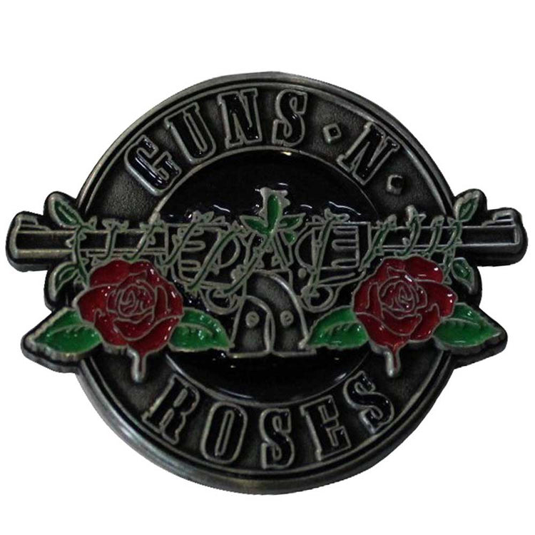 Guns N' Roses Silver Circle Logo Pin Badge