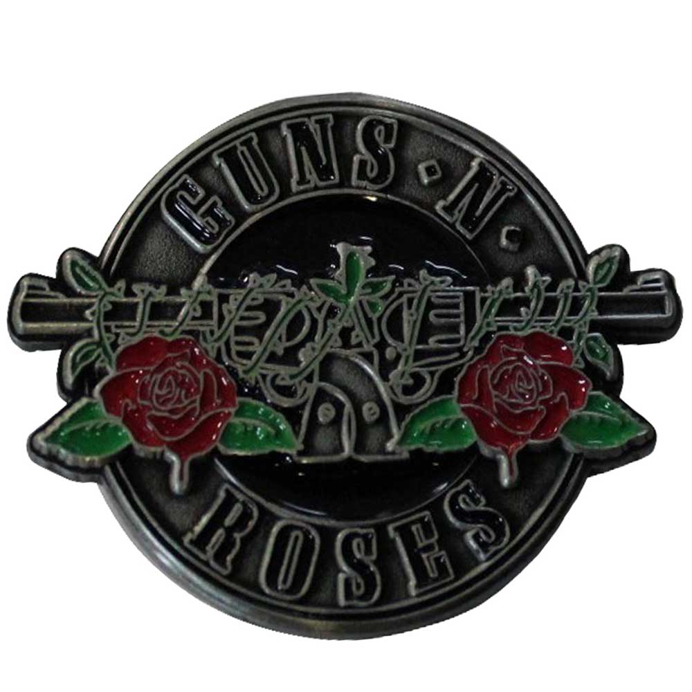 Guns N' Roses Silver Circle Logo Pin Badge – Famous Rock Shop