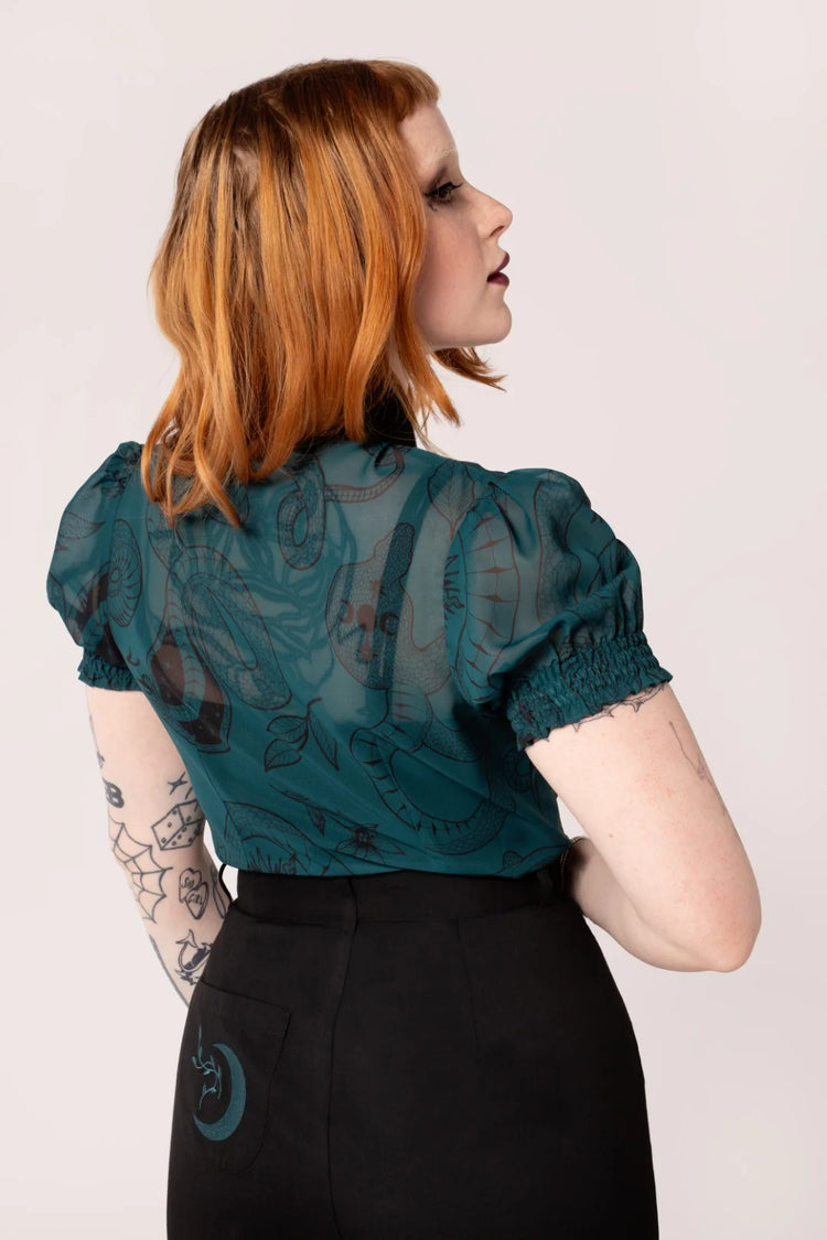 Hot Property Venom Blouse Dark Green