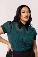 Hot Property Venom Blouse Dark Green