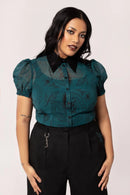 Hot Property Venom Blouse Dark Green