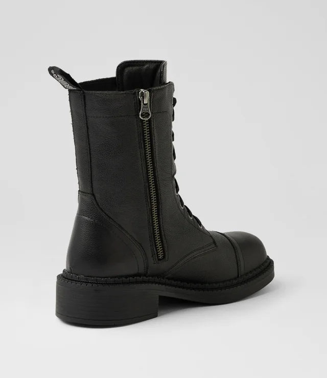 Roc Huron Black Grain Leather Boots