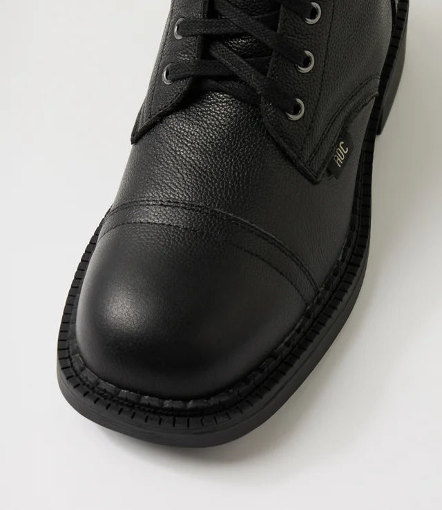 Roc Huron Black Grain Leather Boots