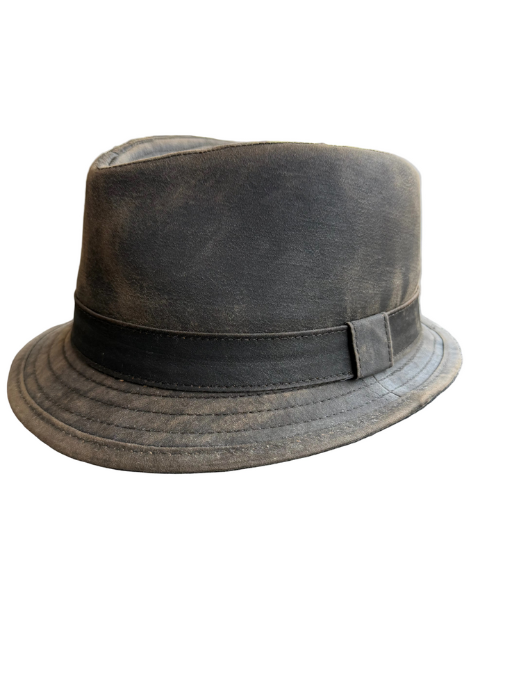 Avenel Weathered Cotton Trilby - Brown