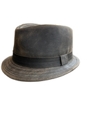 Avenel Weathered Cotton Trilby - Brown