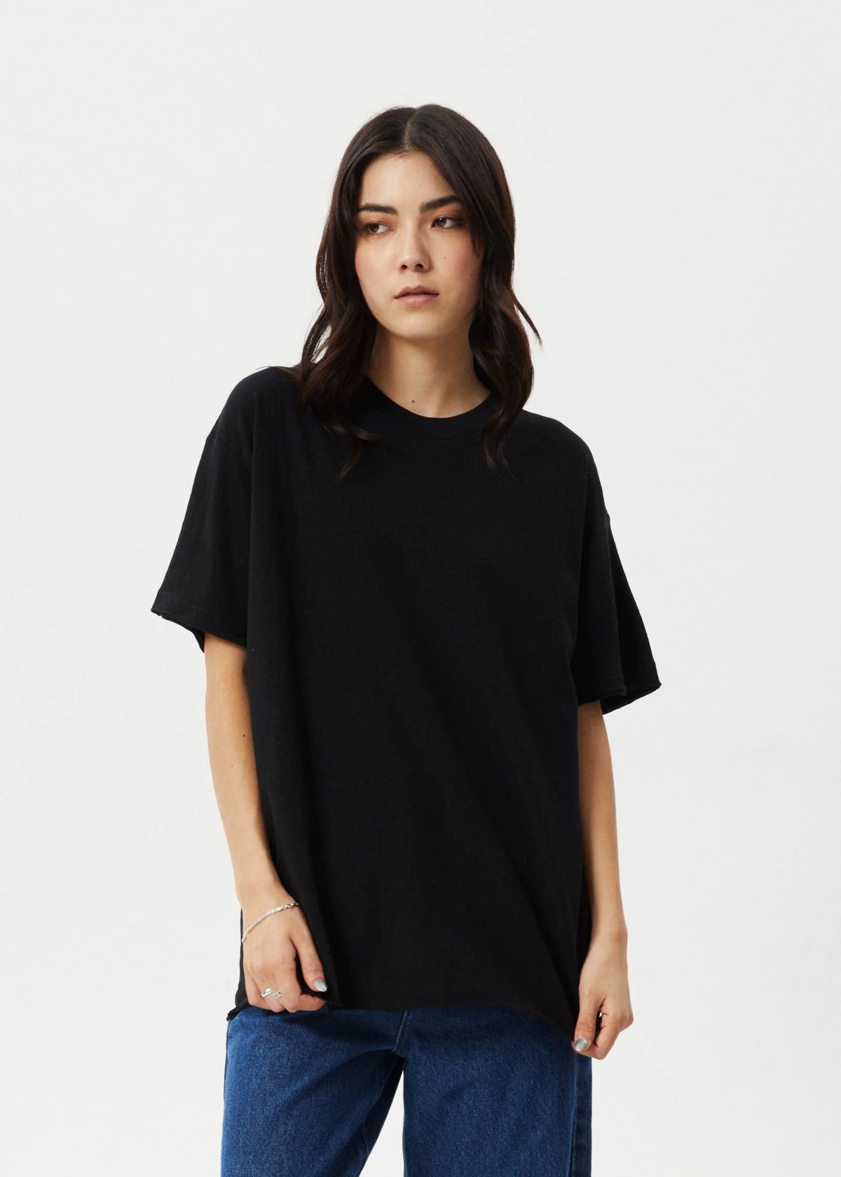 Afends Slay Oversized Tee Black