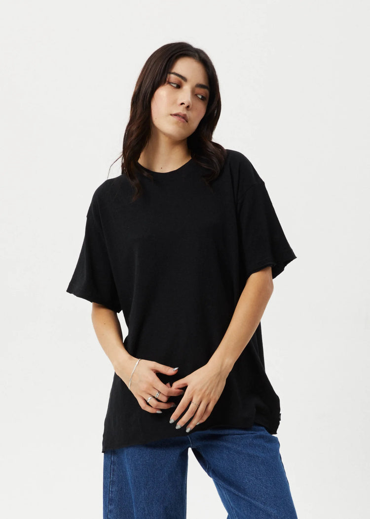 Afends Slay Oversized Tee Black
