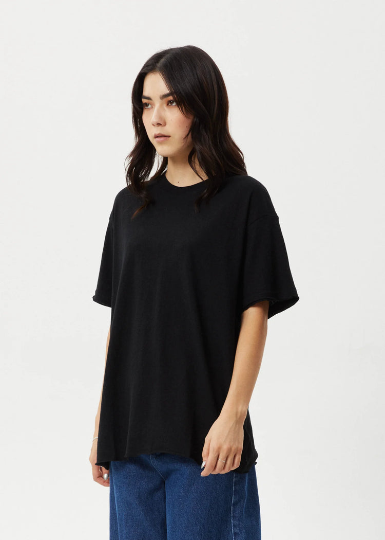 Afends Slay Oversized Tee Black
