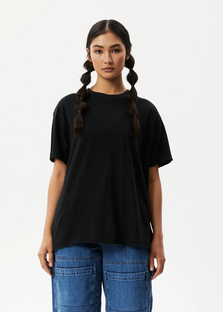 Afends Slay Oversized Tee Black