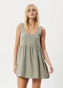 Afends Hemp Jesse Mini Dress Olive