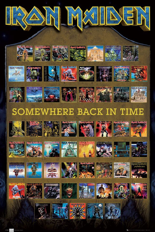 Iron Maiden Covers Somewhere Back In Time Poster