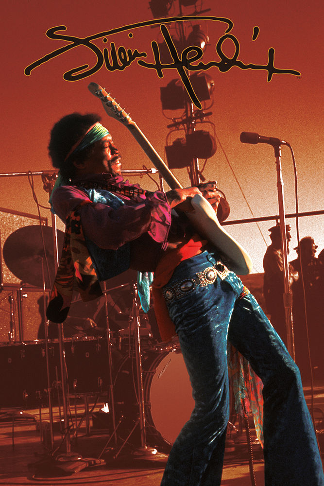 Jimi Hendrix On Stage Poster