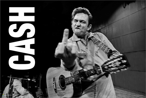 Johnny Cash Finger Poster